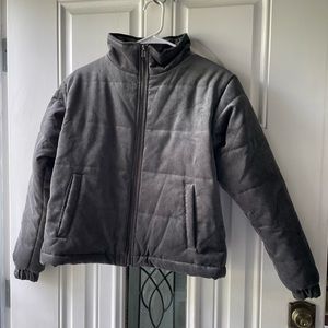 Paper crane puffy jacket. Gray. Small. New without tags.